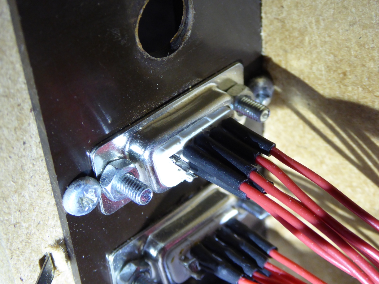 D-sub male soldered cables
